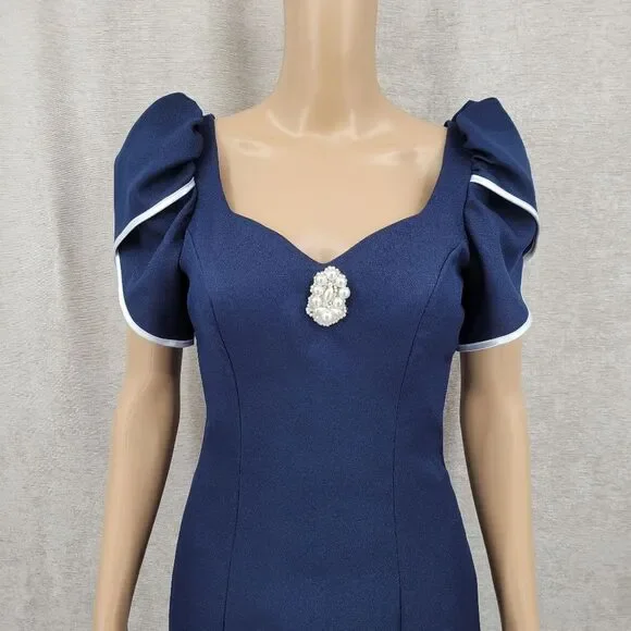 alfred angelo navy blue dress ALFRED ANGELO 7214 – Gemini Bridal main image 0